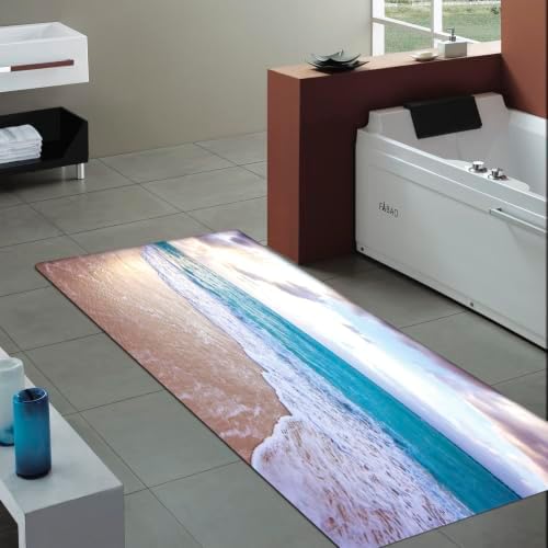 Memory Foam Bath Rug Flannel Absorbing Water Floor Mat 59x24 in by WODEJIA