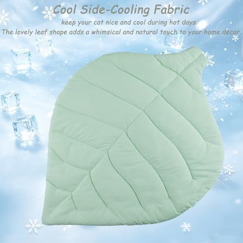 Cat Cooling Mat Cat Leaf Bed Mat Comfortable Soft Fabric Breathable Cozy - Image 3