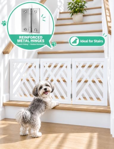 16" Short Dog Gate, Puppy Gate Indoor, Freestanding Small Dog Gate, 3 Panel - Image 4