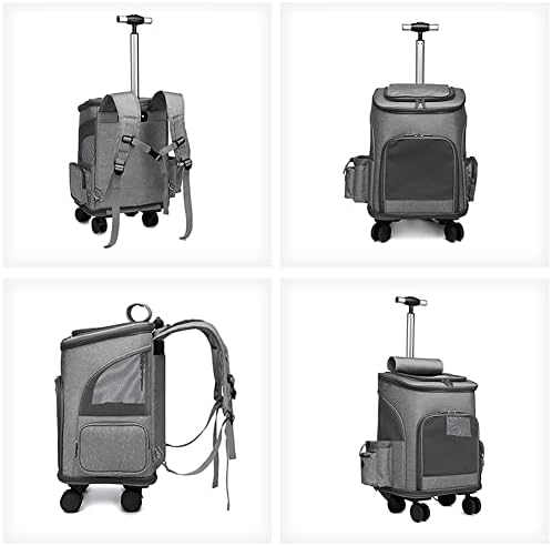 Wheeled Pet Carrier Backpack Pet Stroller, Travel Carrier, Car Seat - Image 6