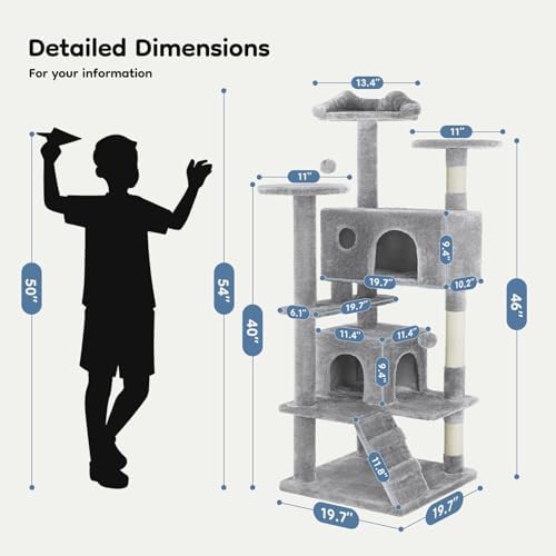 DUMOS 54 Inch Cat Tree Tower - Image 2