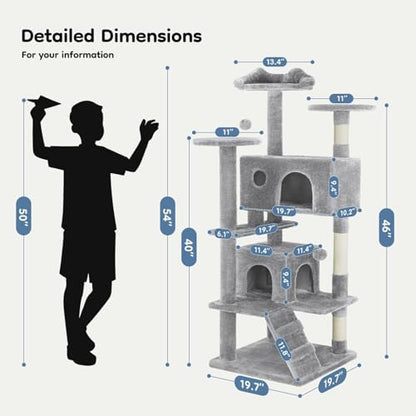 DUMOS 54 Inch Cat Tree Tower - Image 2