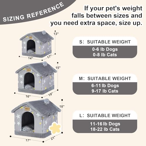 Cute Cat Beds for Indoor Cats, Foldable Cat House - Image 6
