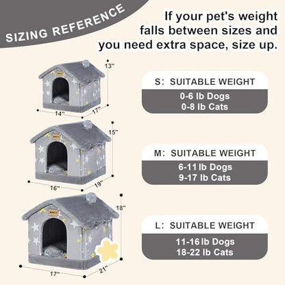 Cute Cat Beds for Indoor Cats, Foldable Cat House - Image 6