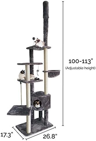 Furhaven 100"-113" Tall Cat Tree - Image 3