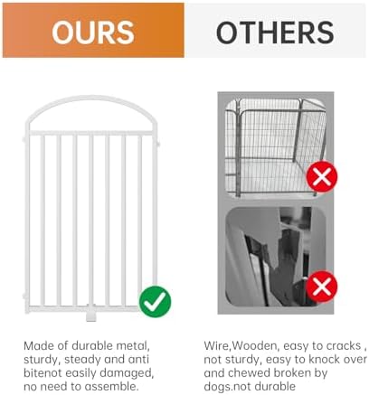 SNUOWU 2 Panels Full Matel Freestanding Dog Gates - Image 3