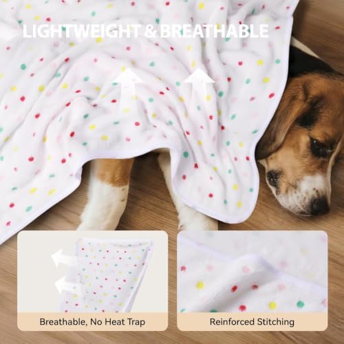 LINENLUX Dog Blankets 3-Pack, Super Soft Fluffy Fleece Pet Throw Warm - Image 2