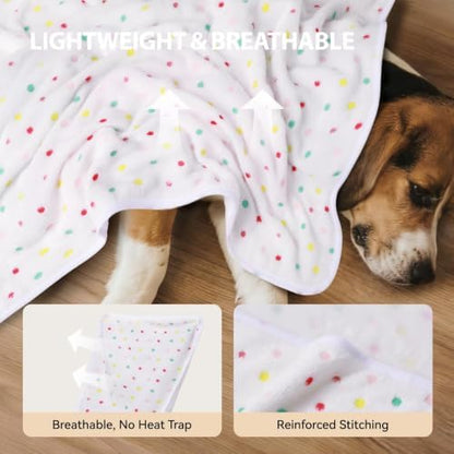 LINENLUX Dog Blankets 3-Pack, Super Soft Fluffy Fleece Pet Throw Warm - Image 2