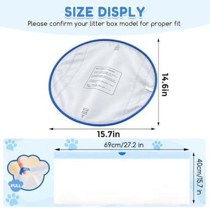 2Pcs Waterproof Pads for Self Cleaning Cat Litter Box - Image 2