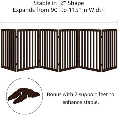 unipaws 120" Extra Wide Pet Gate and Pet Playpen Combination - Image 4