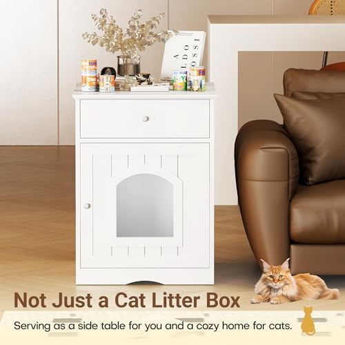 Litter Box Enclosure, Hidden Cat Litter Box Cabinet - Image 6