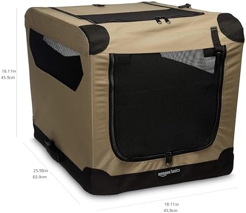 Amazon Basics Portable Folding Soft Dog Crate, Collapsible Travel Kennel - Image 2