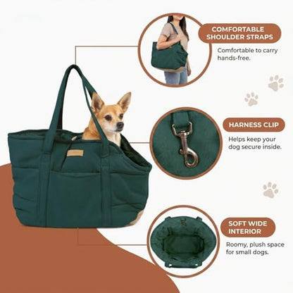 Plush Dog Purse Carrier for Small Dogs, Soft Tote - Image 5