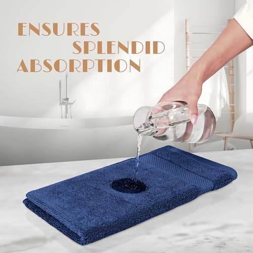 Wealuxe Navy Blue Hand Towels 16x27 - Image 5