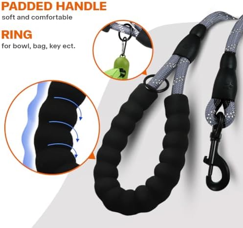 Taglory Rope Dog Leash for Small Medium Dogs, 6 FT Padded Handle - Image 4