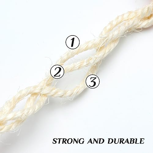 White Sisal Rope 1/4 Inch by 32-Feet - Image 3