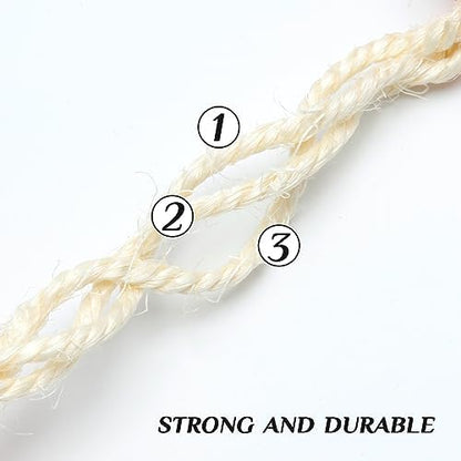 White Sisal Rope 1/4 Inch by 32-Feet - Image 3