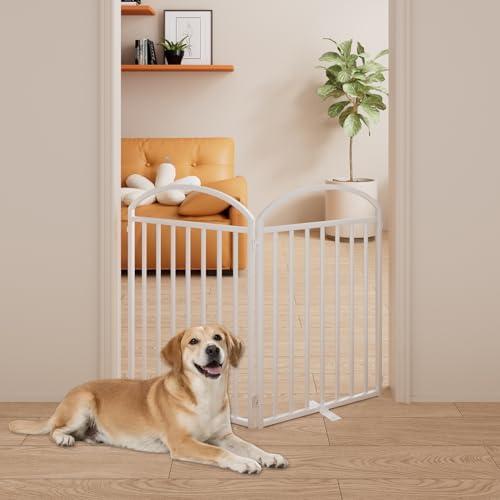 SNUOWU 2 Panels Full Matel Freestanding Dog Gates - Image 6