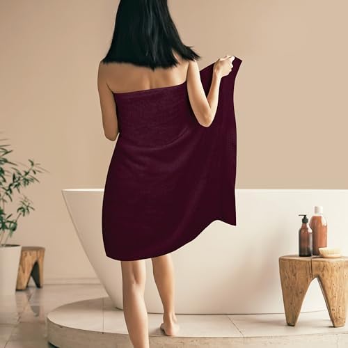 GLAMBURG 100% Cotton Oversized 2 Pack Bath Sheets 35x70, Ultra Soft Highly - Image 4