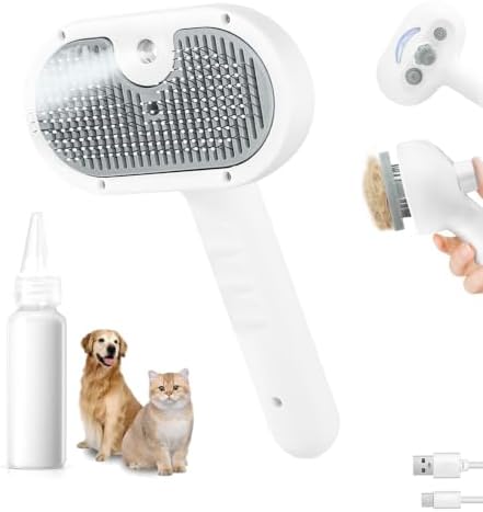 Pet Steam Brush for Dog, cat brushes for indoor cats by LetsFeedPetPremiumCollectio