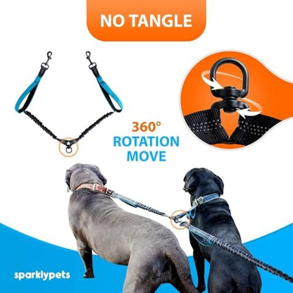SparklyPets Hands Free Dual Dog Leash, Medium & Large - Image 5