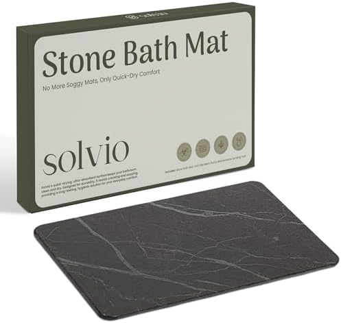 Quick Dry Shower Stone Bath Mat, Super Absorbent & Non-Slip 24 x 16 Inch by Unknown