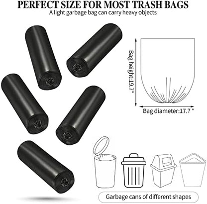 5 Rolls Small Trash Garbage Bags, 4 Gallon 200 Counts - Image 2