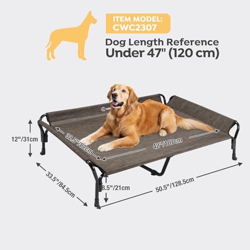 Veehoo Cooling Elevated Dog Bed, Raised Dog Cot - Image 3