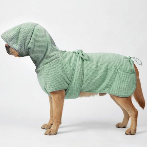 Medium to Large Size Dog Bathrobe, Quick Drying Super Absorbent, Warm Dog Towels by KOOGAL