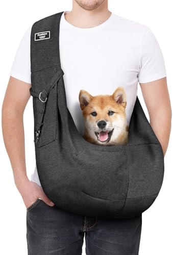 Dog Sling Carrier with Padded Strap, Reversible Pet Carrier by AUYAO