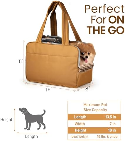 Cute Small Dog Purse Carrier – Cotton Padded Interior, Breathable Mesh & - Image 2