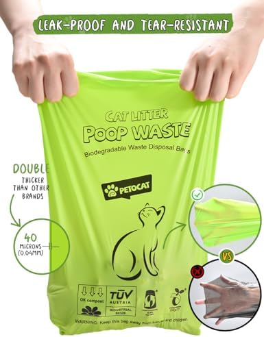 Cat Litter Bags for Poop Biodegradable Cat Waste Disposal Bag Leakproof Durable - Image 5