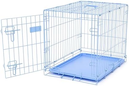 Carlson Pet Products Carlson Compact and Secure Deluxe Blue Metal Dog Crate - Image 4