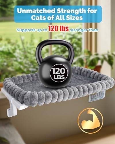 Heavy-Duty Cat Window Perch – Soft, Cozy & Warm Plush Cover - Image 2