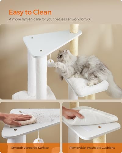 Feandrea Cat Tree, 65-Inch Multi-Level Tower - Image 4