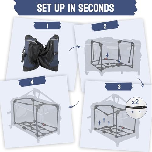 PEGIC 24" Collapsible Rolling Dog Crate - Image 5