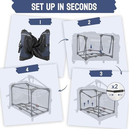 PEGIC 24" Collapsible Rolling Dog Crate - Image 5