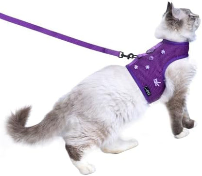 Cat Harness and Leash Set for Walking Escape Proof by YizhiMiaow
