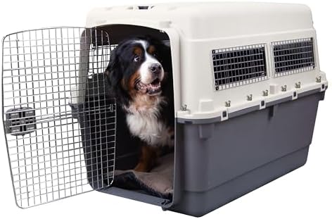 SportPet Airline Compliant XXX-LARGE 48" Travel Dog Kennel-Durable Plastic by SportPetDesigns