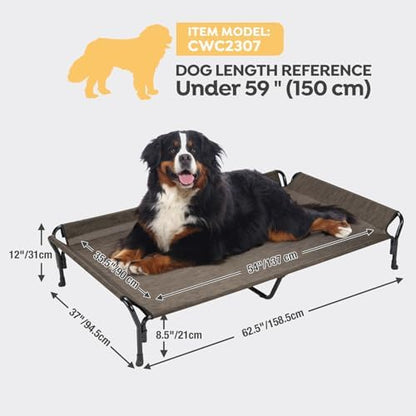 Veehoo Cooling Elevated Dog Bed, Raised Dog Cot - Image 3