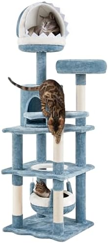 Yaheetech Blue Cute Shark Cat Tree by Yaheetech