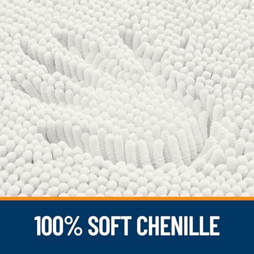 OLANLY Small Bathroom Rugs 30x18, Extra Soft Absorbent Chenille Bath Rugs - Image 4
