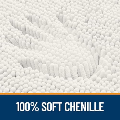 OLANLY Small Bathroom Rugs 30x18, Extra Soft Absorbent Chenille Bath Rugs - Image 4