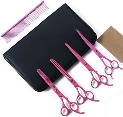 Moontay 7" Professional Dog Grooming Scissors Set of 5 by Moontay