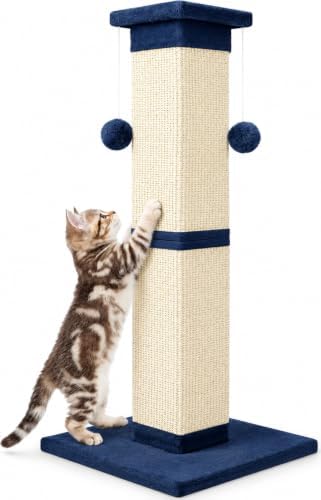 Cat Scratching Post 33 Inch Nature Sisal Scratch Post by SOCATER