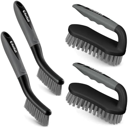 SetSail Scrub Brush, Stiff Bristle Cleaning Scrubber, 4 Pack by SetSail