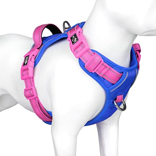 PHOEPET No Pull Dog Harness, Unique Colors Reflective Adjustable Dog Vest by PHOEPET
