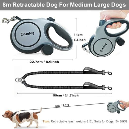 Retractable Dog Leash, 26ft Retractable Lead - Image 2