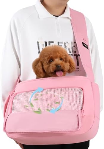 Dog Sling Carrier for Dogs & Cats, Fits 7–18lbs, Lightweight Pet Carrier Bag by CleverCode