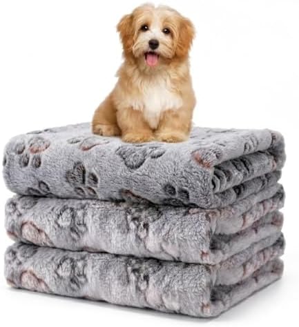 1 Pack 3 Blankets Fluffy Premium Fleece Soft Pet Blanket Flannel Throw by Unknown